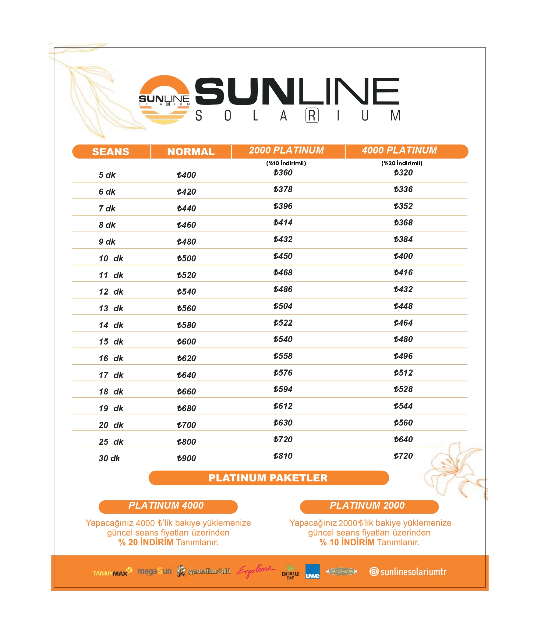 Sunline Solarium – Solaryum Fiyatları